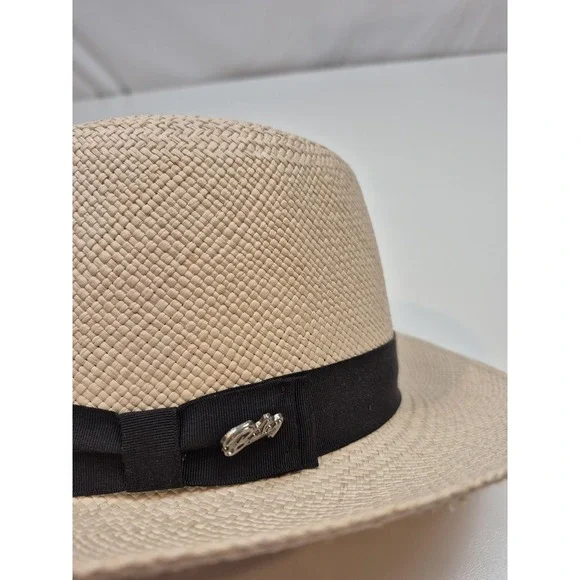 Bailey Of Hollywood Hat Fedora Mens S Beige Straw Summer Casual Made In USA